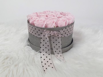 Flower box rond flower soap zeepbloem decoratie bloemen 1