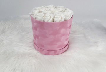 Flower box rond flower soap zeepbloem decoratie bloemen 17 1