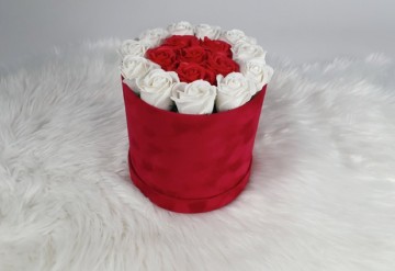 Flower box rond flower soap zeepbloem decoratie bloemen 20 1