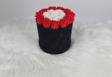 Flower box rond flower soap zeepbloem decoratie bloemen 21