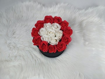 Flowerboxfsrz lbloemenkadomoederdagvalentijnsdagkunstbloemenflowersoapgrootzwart 3