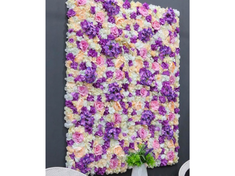 6 x kunstbloemen muur rozenwand, DIY bruiloft straat achtergrond